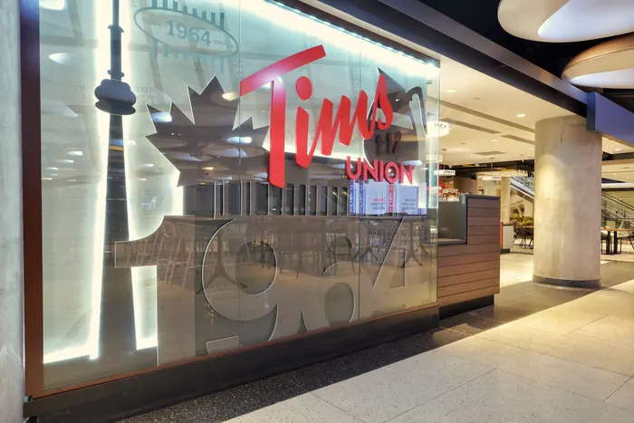 Tim Hortons built to brand standard at Union Station, Toronto, Ontario