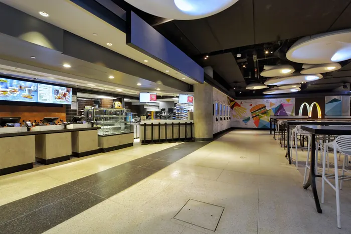 McDonalds delivered inside the Union Station transit hub, Toronto, Ontario