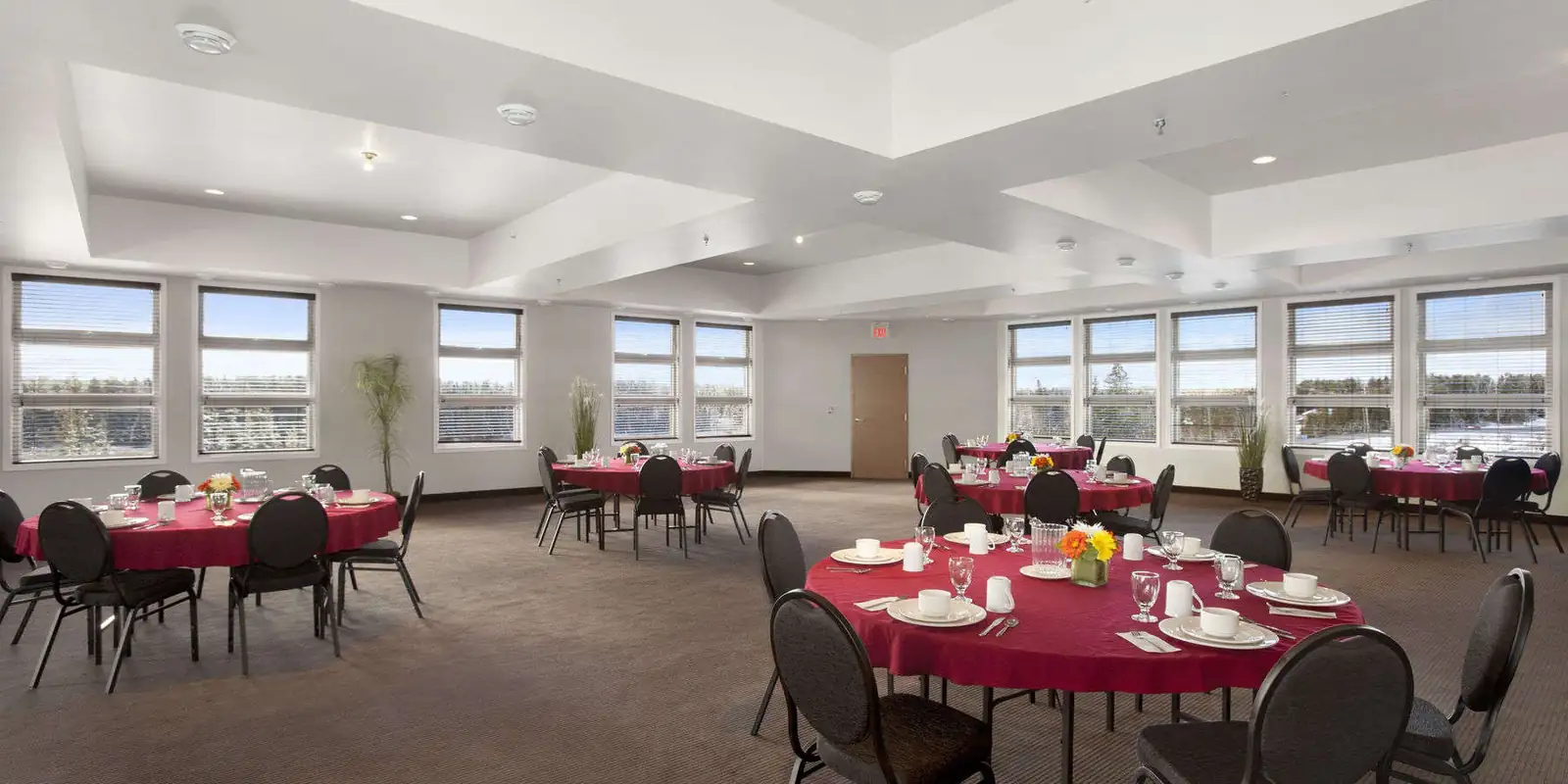 Furnished banquet room handed over turnkey at the Super 8 Hotel, Red Lake, Ontario