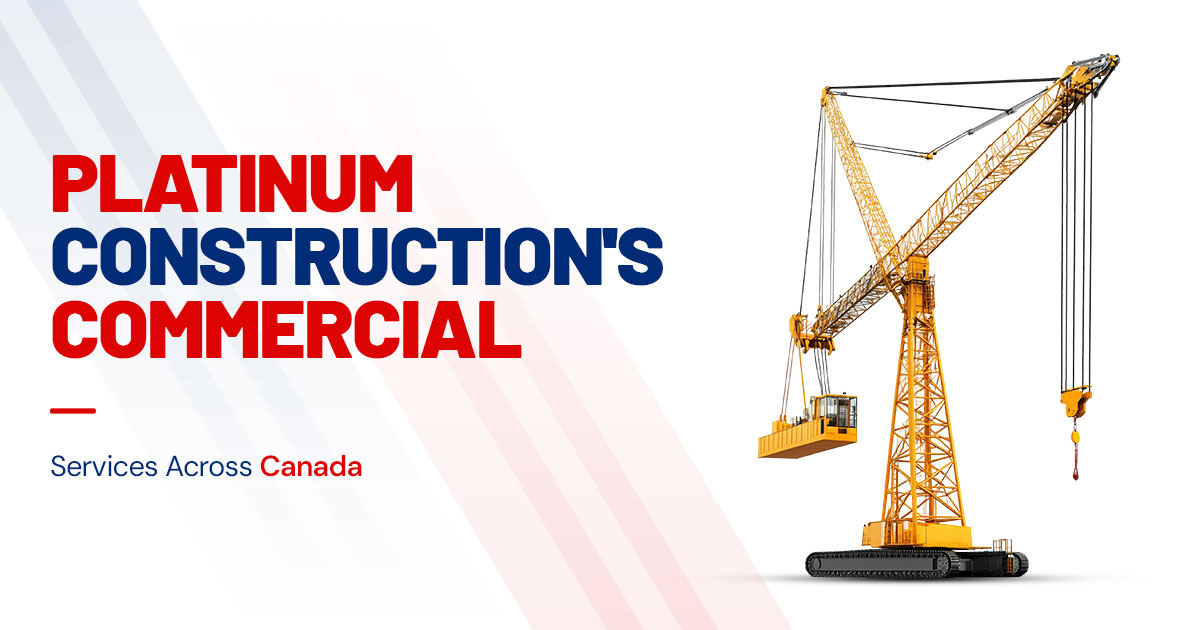 Heavy construction crane operating on a Canadian commercial development site.